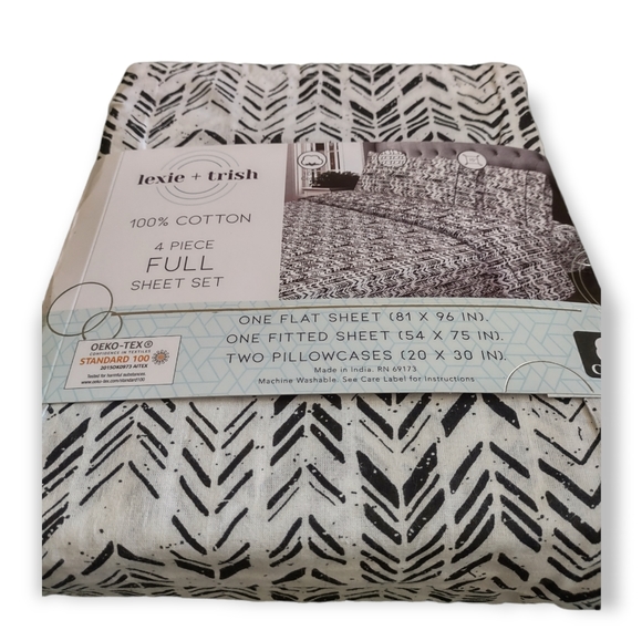 Full Sheet Set 100% Cotton, Tribal Print. New - Picture 2 of 3